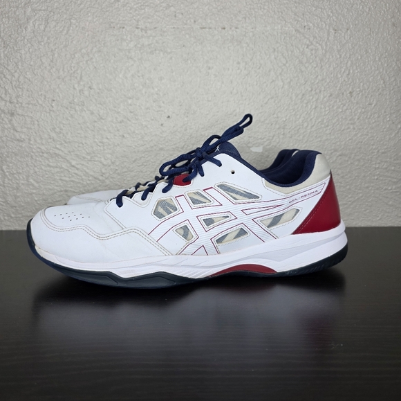 ASICS Men's GEL-RENMA Pickleball Sneaker Standard White Burgundy Size 13 F961123 - Picture 2 of 16